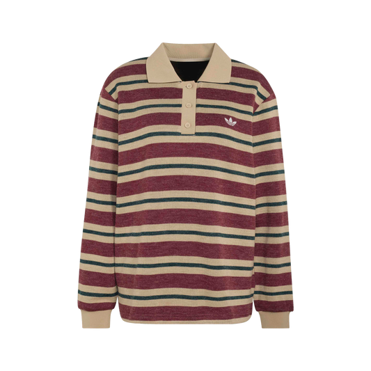 Adidas Striped Polo Shadow Red