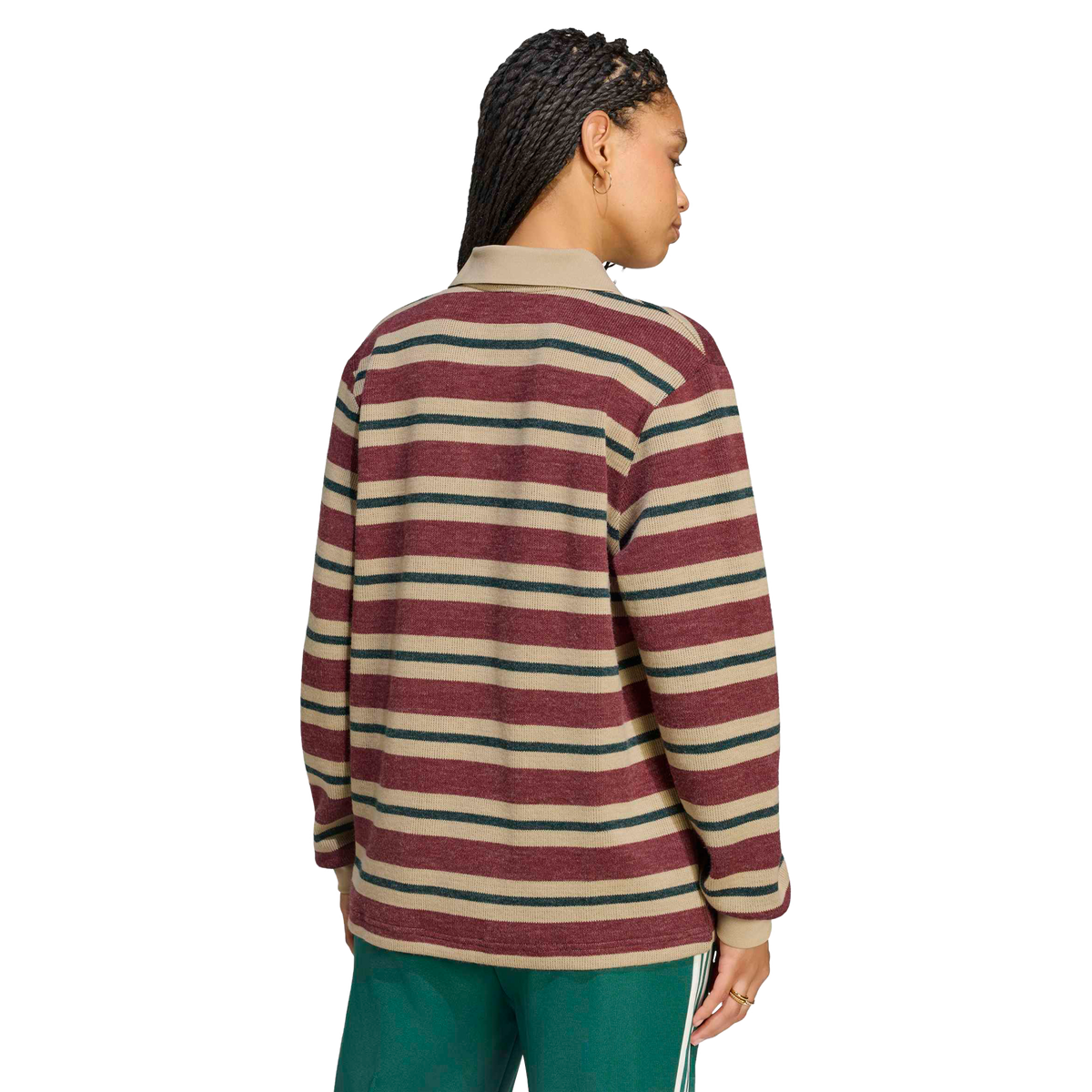 Adidas Striped Polo Shadow Red