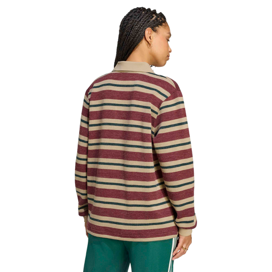 Adidas Striped Polo Shadow Red