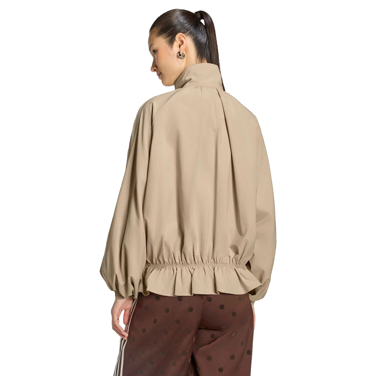 Adidas Blousy Oversized Track Top Khaki