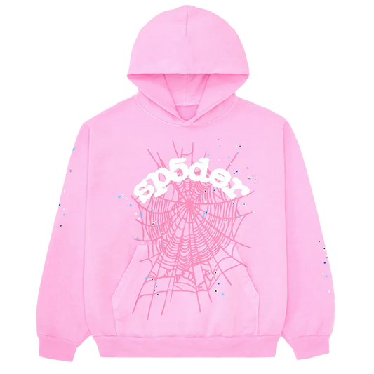 Sp5der OG Web Hoodie Pink