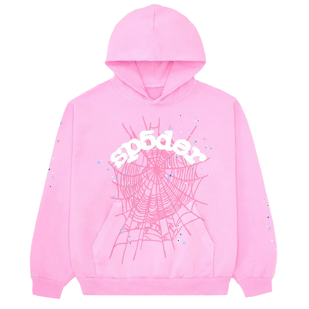 Sp5der OG Web Hoodie Pink