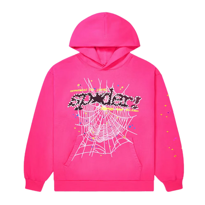 Sp5der P*NK V2 Hoodie Pink