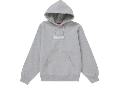 Supreme Box Logo Hooded Sweatshirt (FW24) Heather Grey