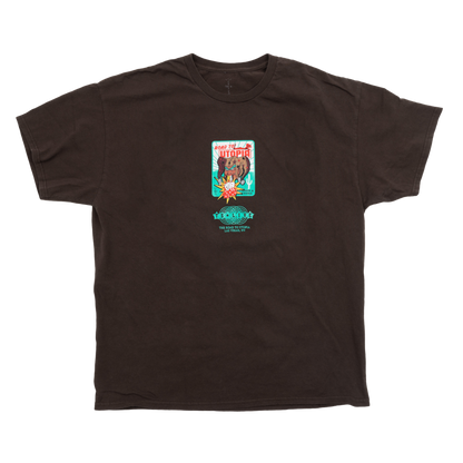 Travis Scott Road To Utopia Las Vegas Joker  T-shirt Brown