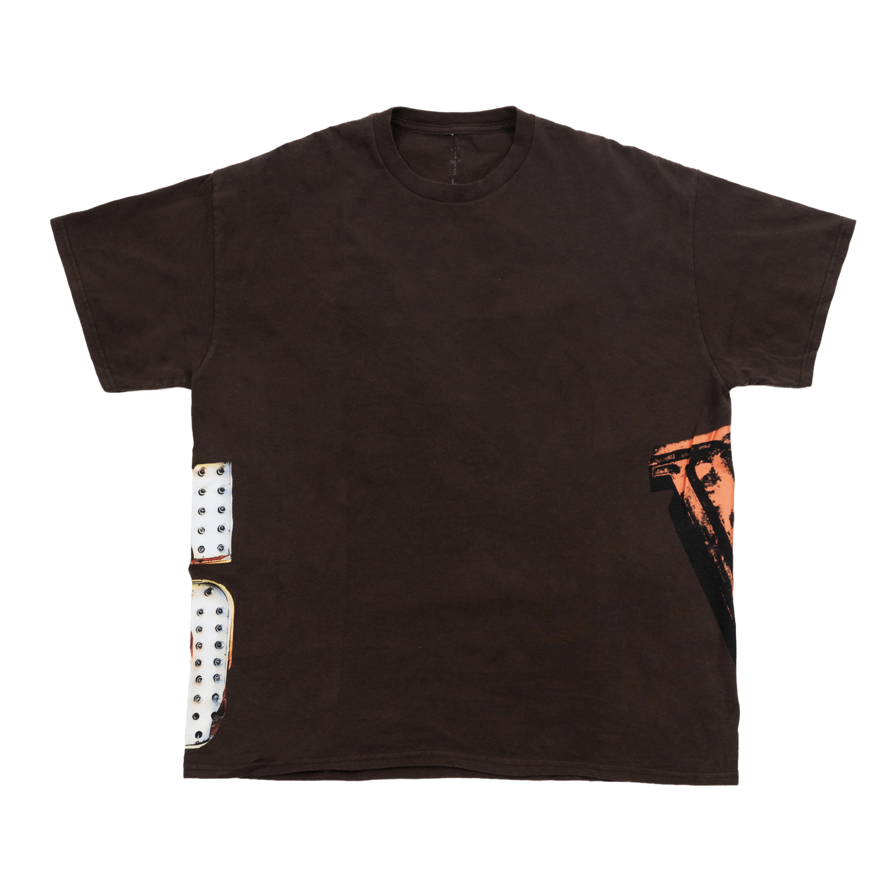 Travis Scott Road To Utopia Las Vegas Lights T-shirt Brown