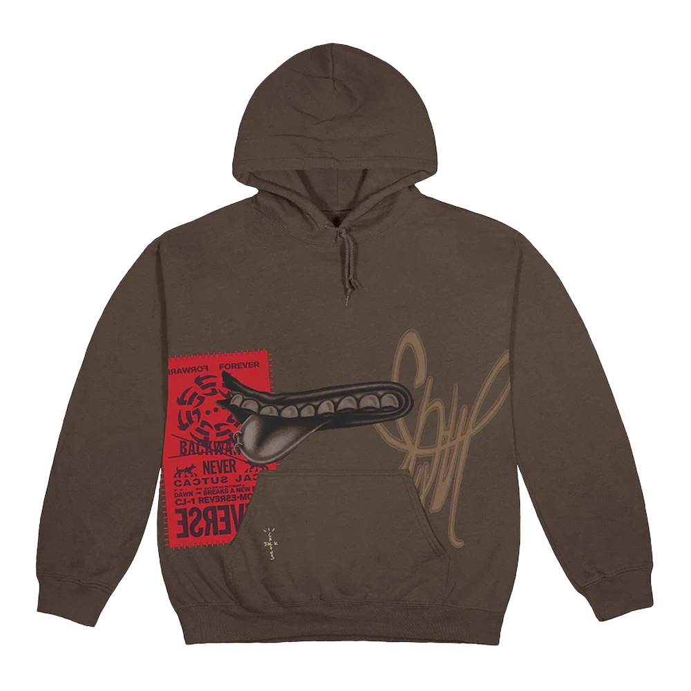 Travis Scott Grin Hoodie Brown