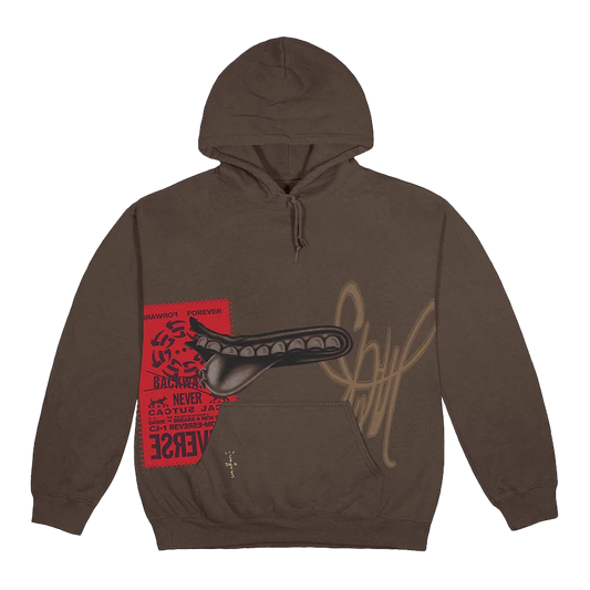 Travis Scott Grin Hoodie Brown