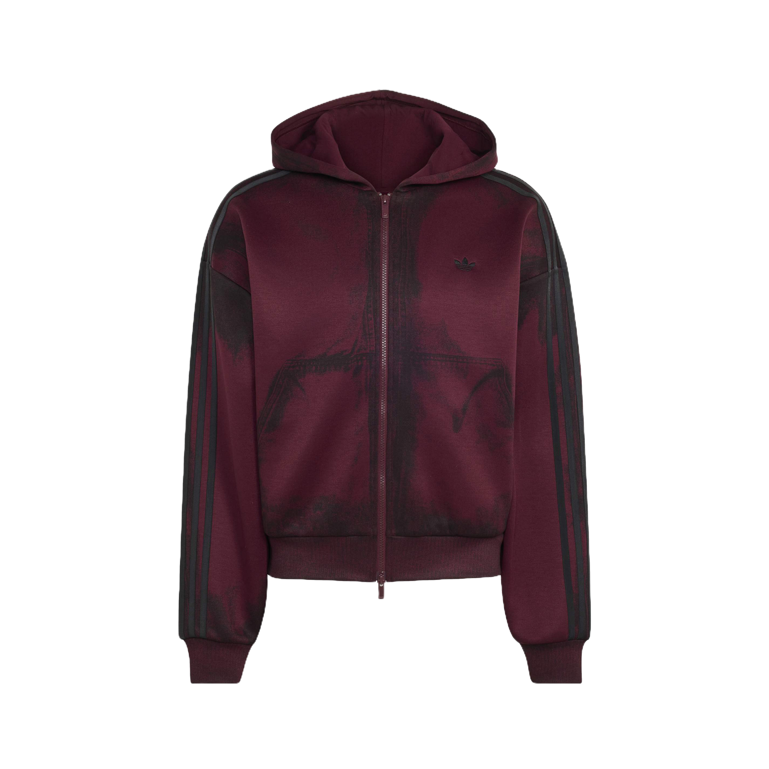 Sudadera con capucha Adidas A6 Spacer Hoodie Maroon – vista frontal