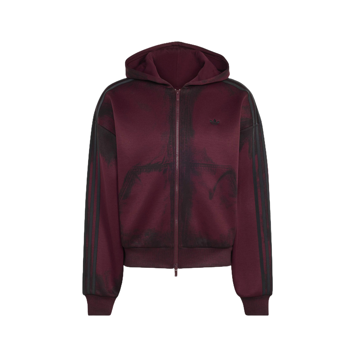 Sudadera con capucha Adidas A6 Spacer Hoodie Maroon – vista frontal