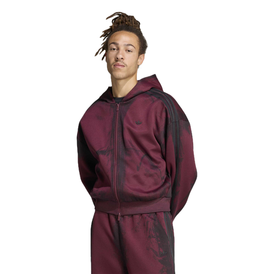 Sudadera con capucha Adidas A6 Spacer Hoodie Maroon – en modelo