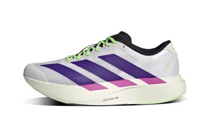 Adidas Adizero Evo SL White Purple Lime Burst