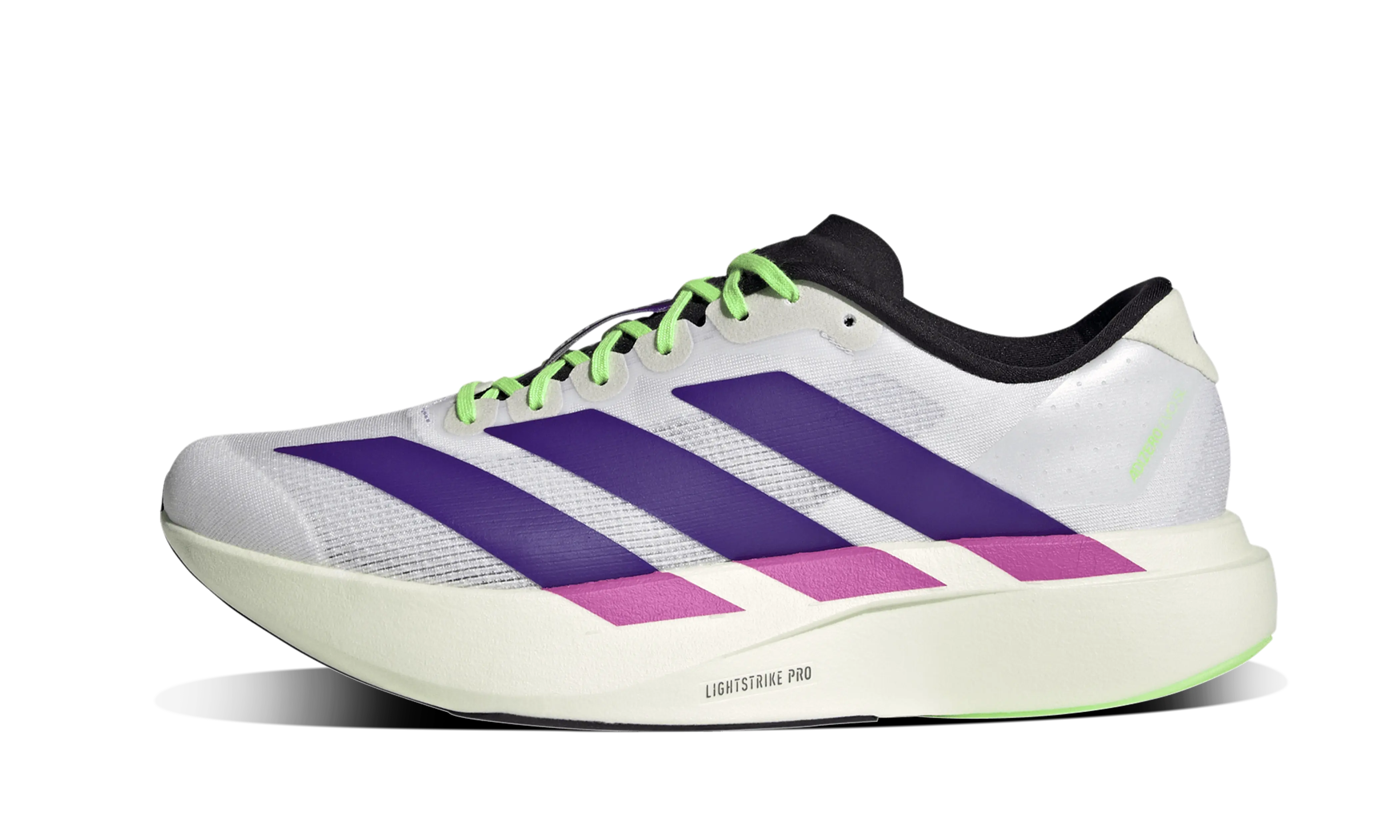 Adidas Adizero Evo SL White Purple Lime Burst
