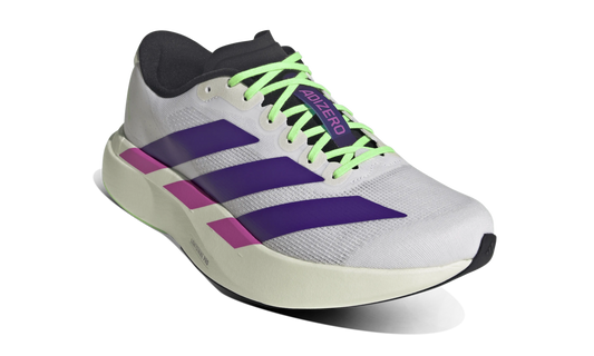 Adidas Adizero Evo SL White Purple Lime Burst