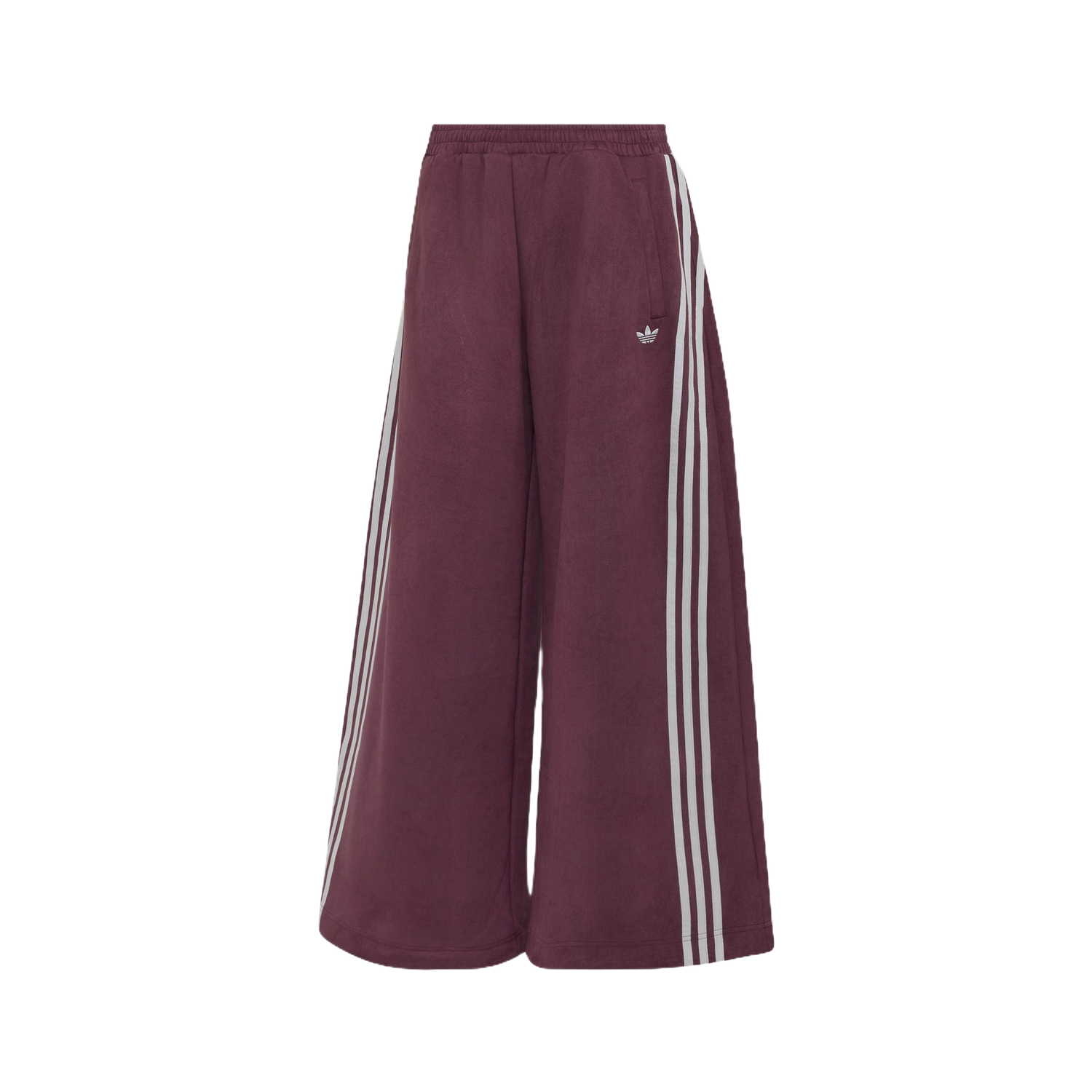 Pantalón Adidas Faux Suede Track Pants Maroon – vista frontal