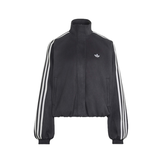 Chaqueta Adidas Faux Suede Track Top Black – vista frontal