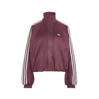 Chaqueta Adidas Faux Suede Track Top Maroon – vista frontal