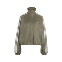 Chaqueta Adidas Faux Suede Track Top Olive Strata – vista frontal