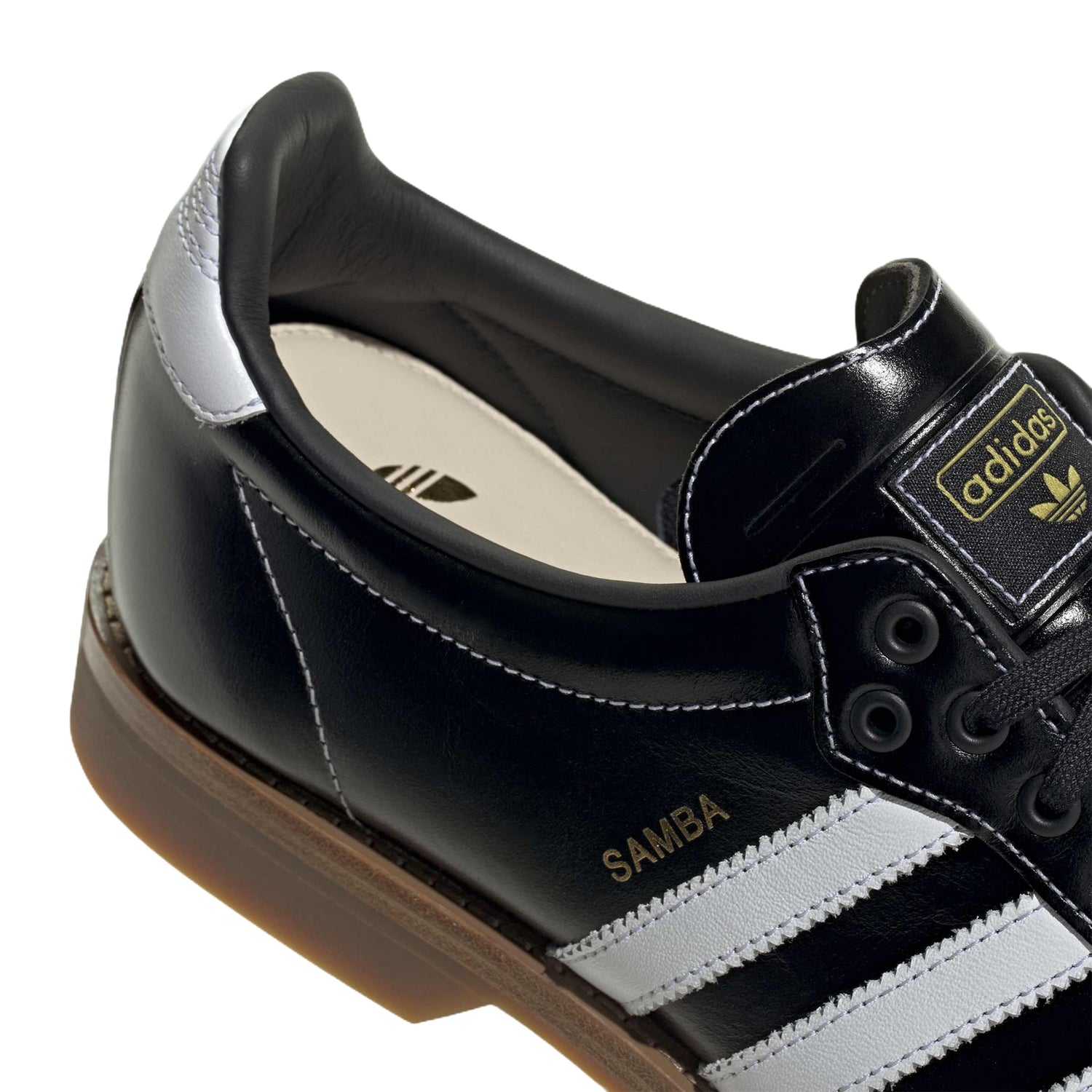 Adidas Samba Bowling Black White – detalle del talón