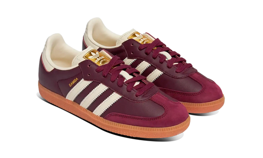 Adidas Samba OG Maroon Gold Metallic
