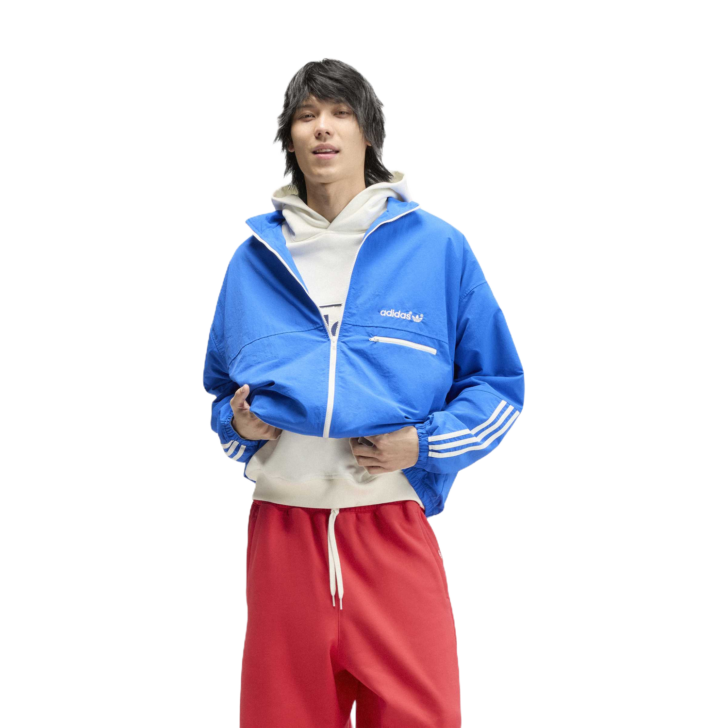 Chaqueta Adidas Vista Track Jacket Blue – en modelo