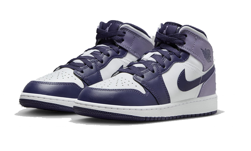 Jordan 1 Mid White Sky J Purple