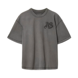 ALL SAINTS Insignia Short Sleeve Cotton T-Shirt Washed Black