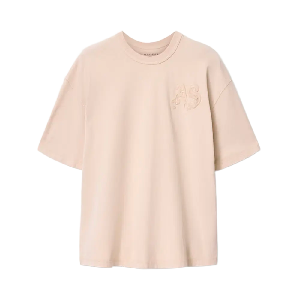 ALLSAINTS Insignia Short Sleeve Cotton T-Shirt Crystal Pink