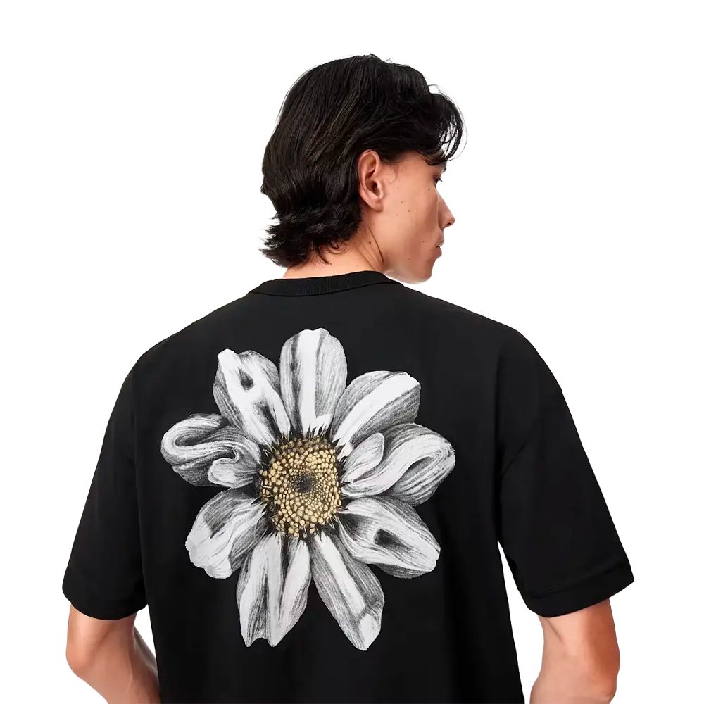 ALLSAINTS Petals Oversized Short Sleeve Graphic T-Shirt Washed Black