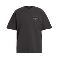 ALLSAINTS Redact Oversized Embroidered Logo T-Shirt Washed Black