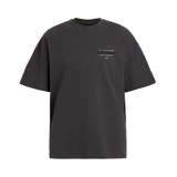 ALLSAINTS Redact Oversized Embroidered Logo T-Shirt Washed Black
