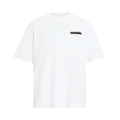 ALLSAINTS Redact Oversized Embroidered Logo T-Shirt Ashen White