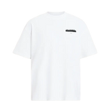 ALLSAINTS Redact Oversized Embroidered Logo T-Shirt Ashen White