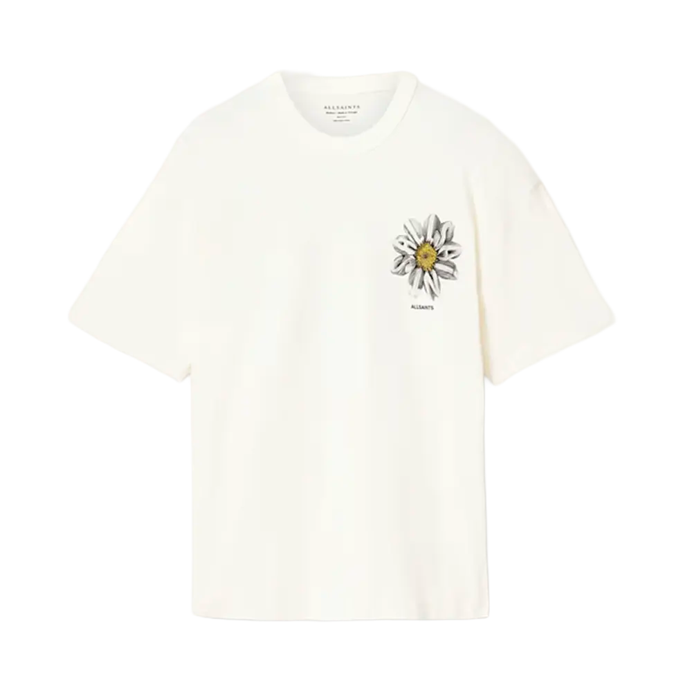 ALLSAINTS Petals Oversized Short Sleeve Graphic T-Shirt Chalk White
