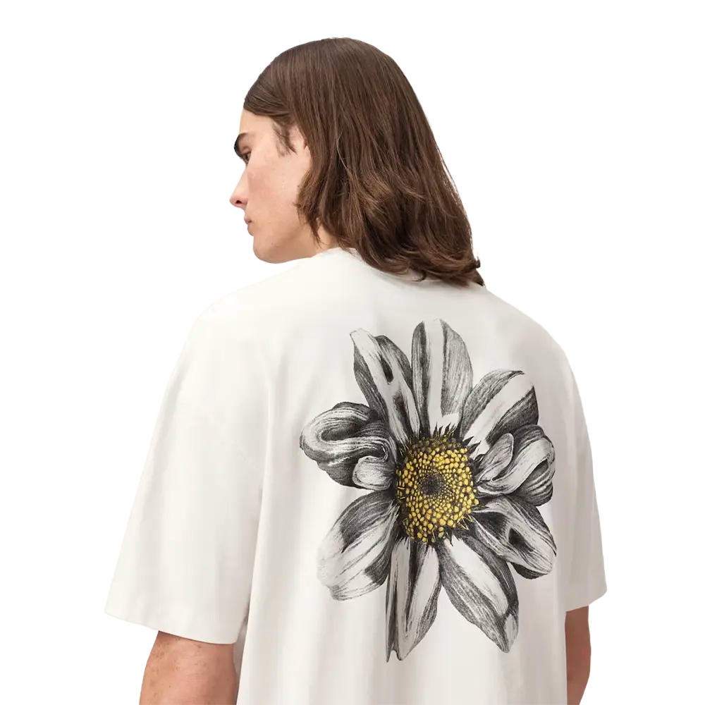 ALLSAINTS Petals Oversized Short Sleeve Graphic T-Shirt Chalk White