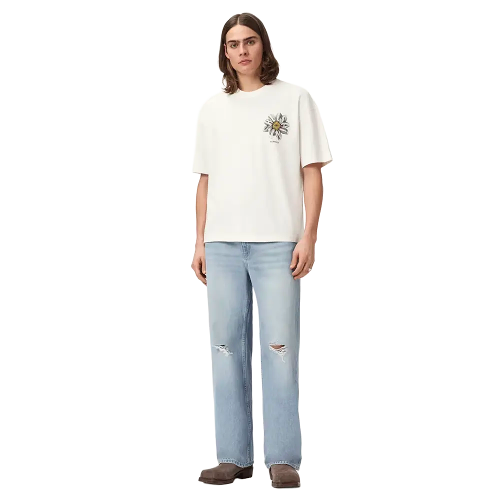 ALLSAINTS Petals Oversized Short Sleeve Graphic T-Shirt Chalk White