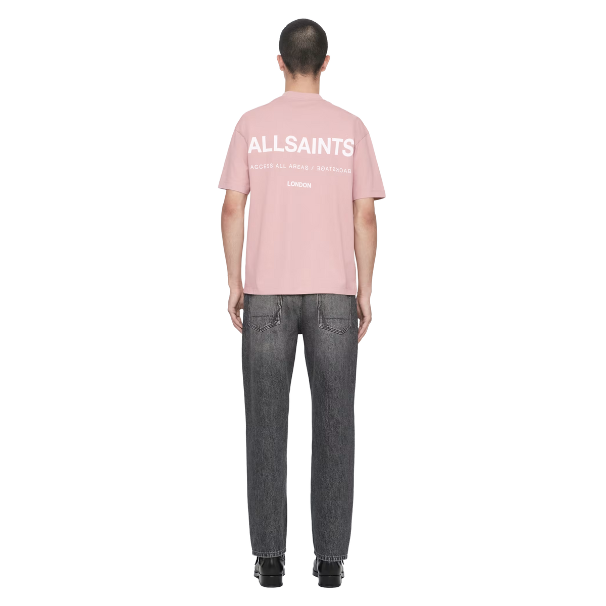 ALLSAINTS Backstage T-Shirt Woodrose Pink - vista trasera