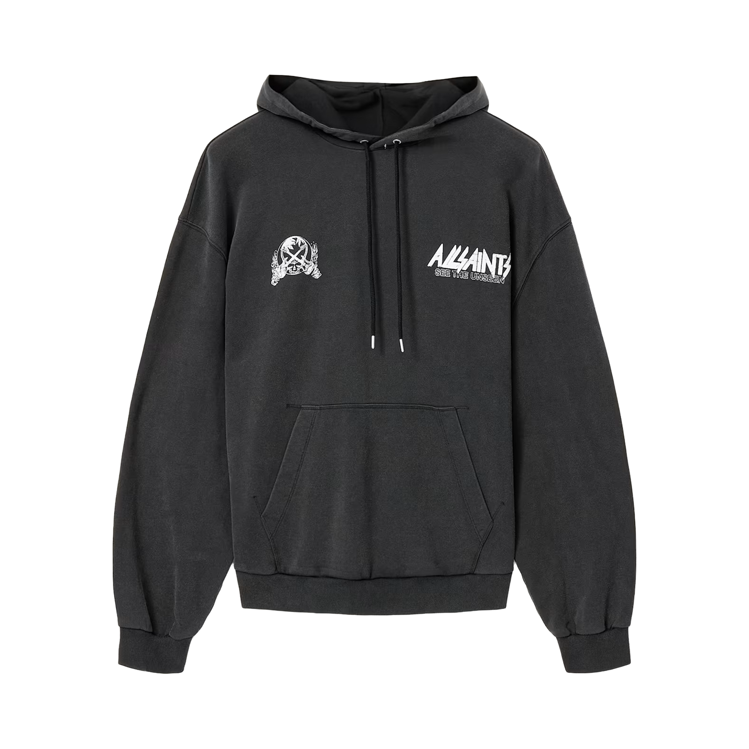 ALLSAINTS Chromium Hoodie Washed Black