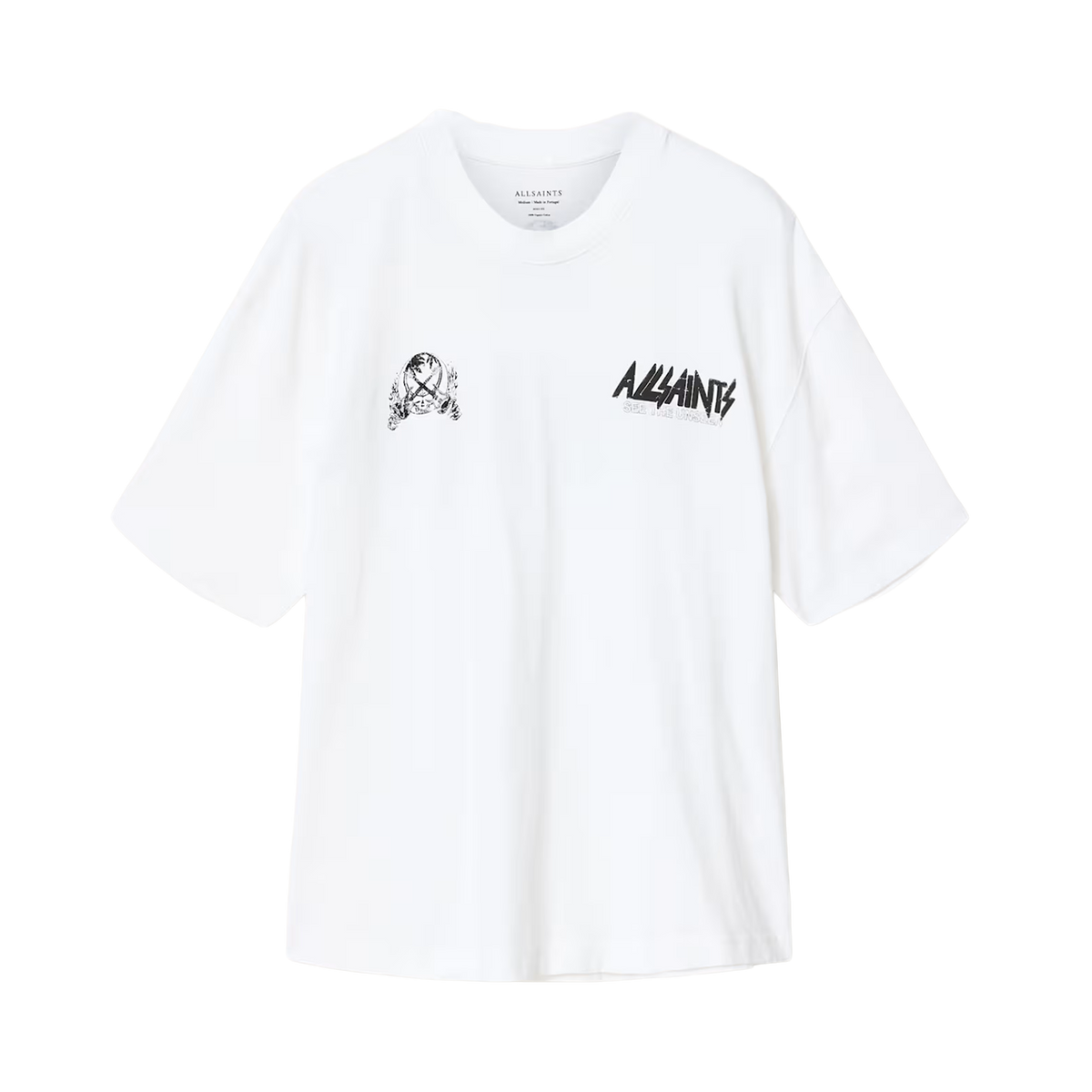 ALLSAINTS Chromium T-Shirt Ashen White