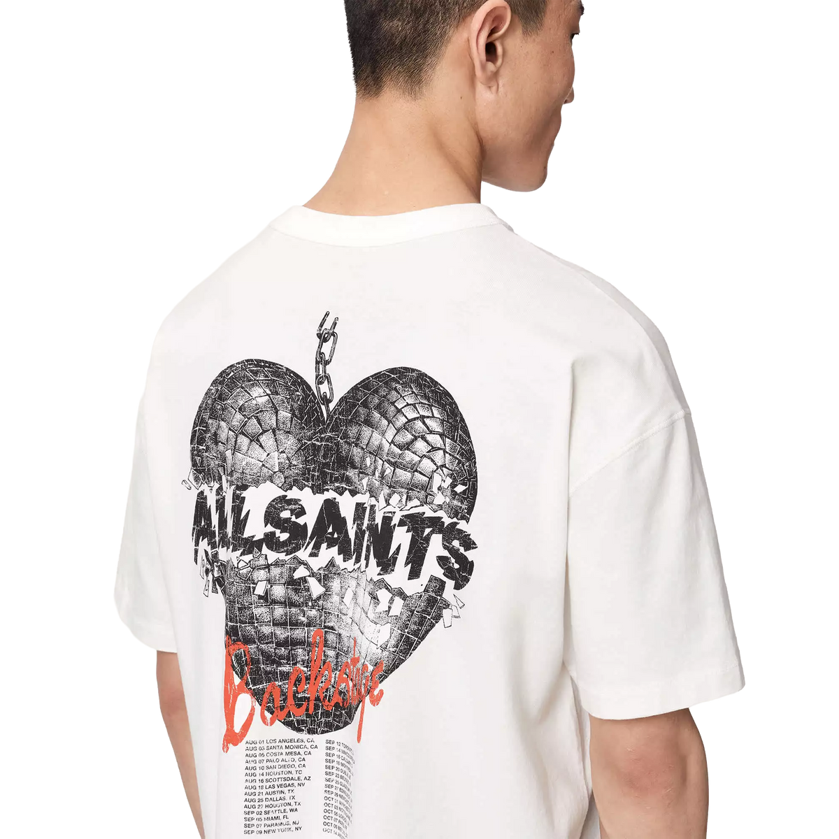 ALLSAINTS Reflect T-Shirt Chalk White - vista trasera