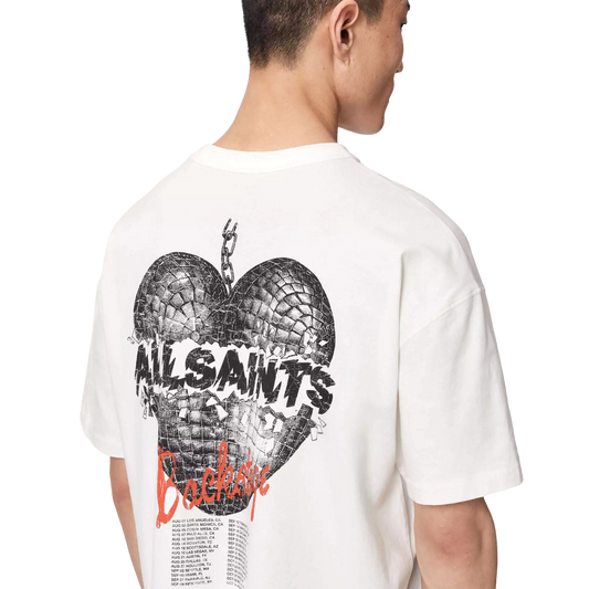 ALLSAINTS Reflect T-Shirt Chalk White - vista trasera