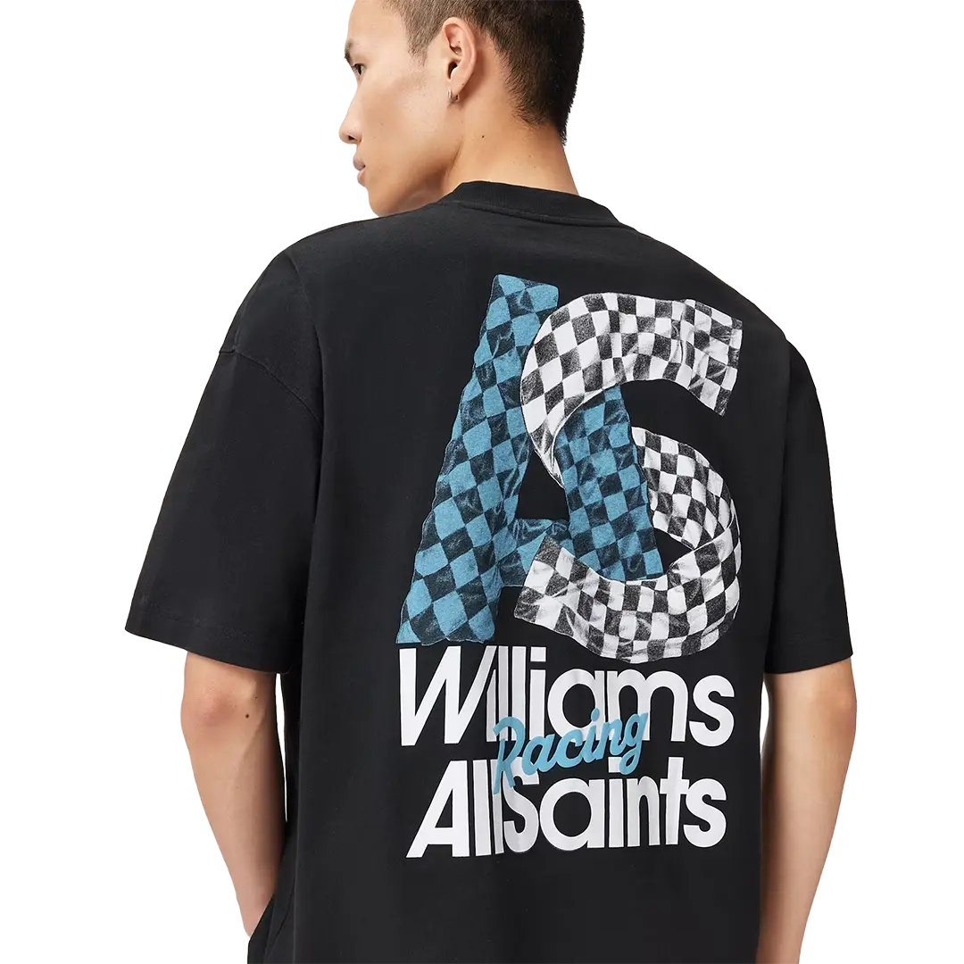 Williams X AllSaints Pole Crew Neck T-Shirt Washed Black