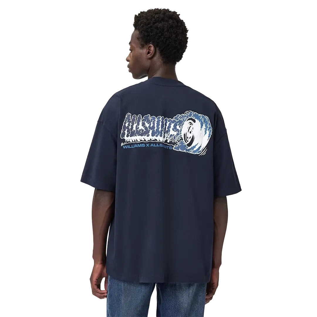 Williams X AllSaints Burnout Crew Neck T-Shirt Williams Blue