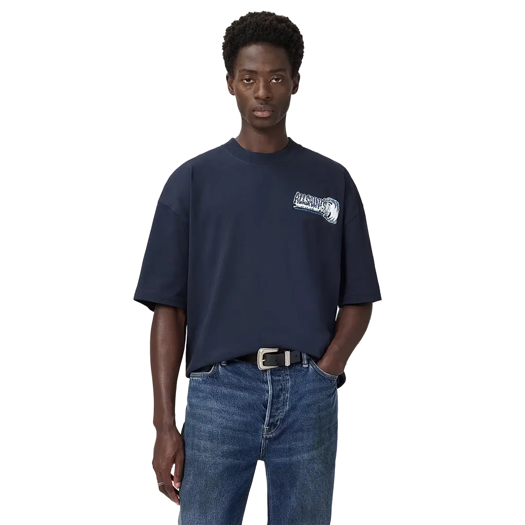 Williams X AllSaints Burnout Crew Neck T-Shirt Williams Blue