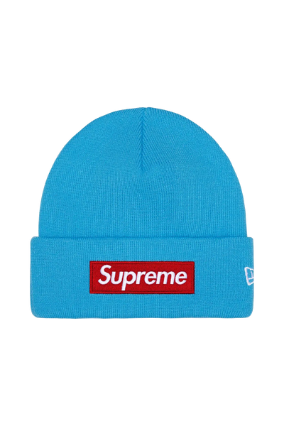 Supreme New Era Box Logo Beanie Blue (FW25) – Newcop Supreme New Era Box Logo Beanie Blue (FW25) – Newcop