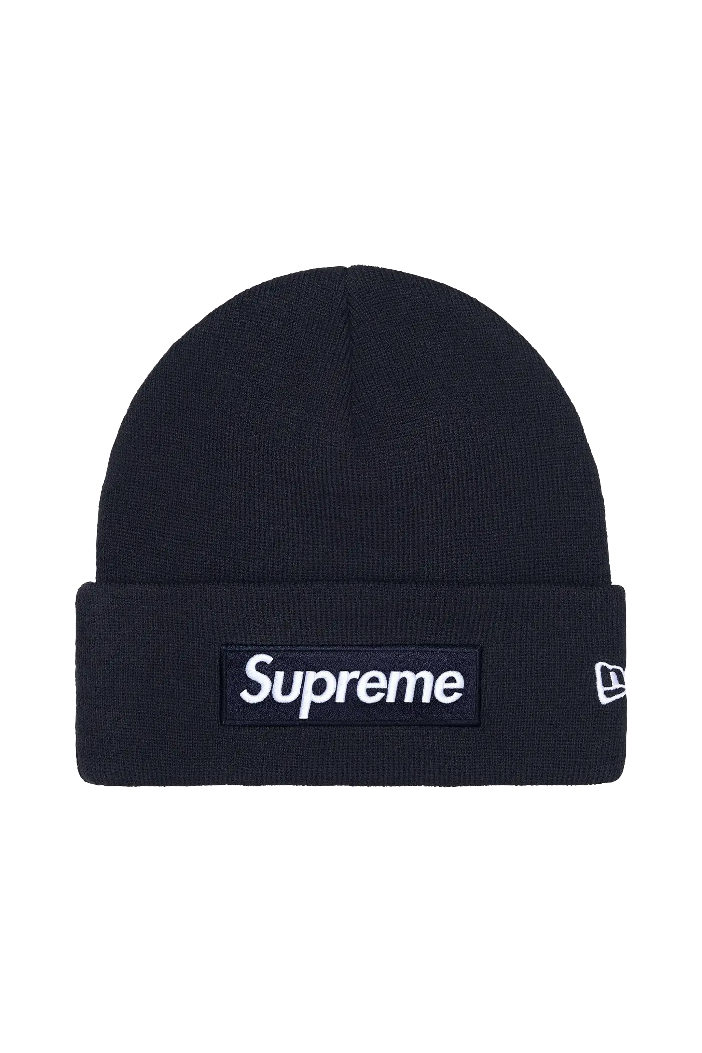 Supreme New Era Box Logo Beanie Navy Blue (FW25)