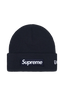 Supreme New Era Box Logo Beanie Navy Blue (FW25)