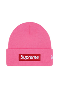 Supreme New Era Box Logo Beanie Pink (FW25) – Newcop Supreme New Era Box Logo Beanie Pink (FW25) – Newcop