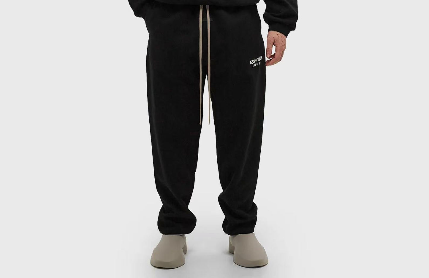 Fear Of God Essentials Sweatpants Fleece Black White