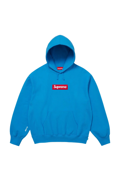 Supreme Hoodie Box Logo azul (FW25) – Newcop Supreme Hoodie Box Logo azul (FW25) – Newcop